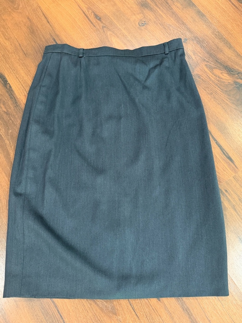ESCADA Margaretha Ley Pencil Skirt sz 40 (US 6 - 8) VIRGIN WOOL Charcoal Gray